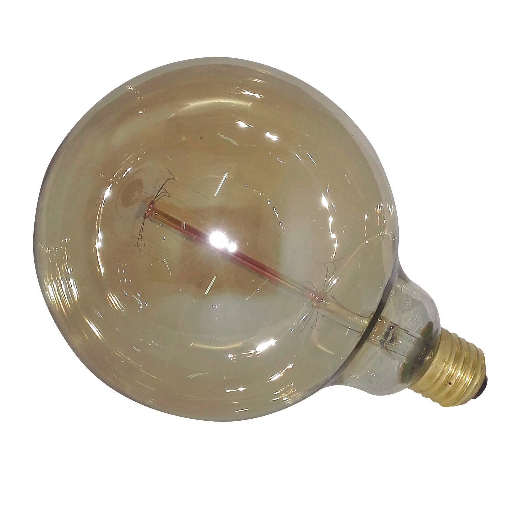 LAMPARA  FILAMENTO DE CARBONO GLOBO G125  LED AMBAR